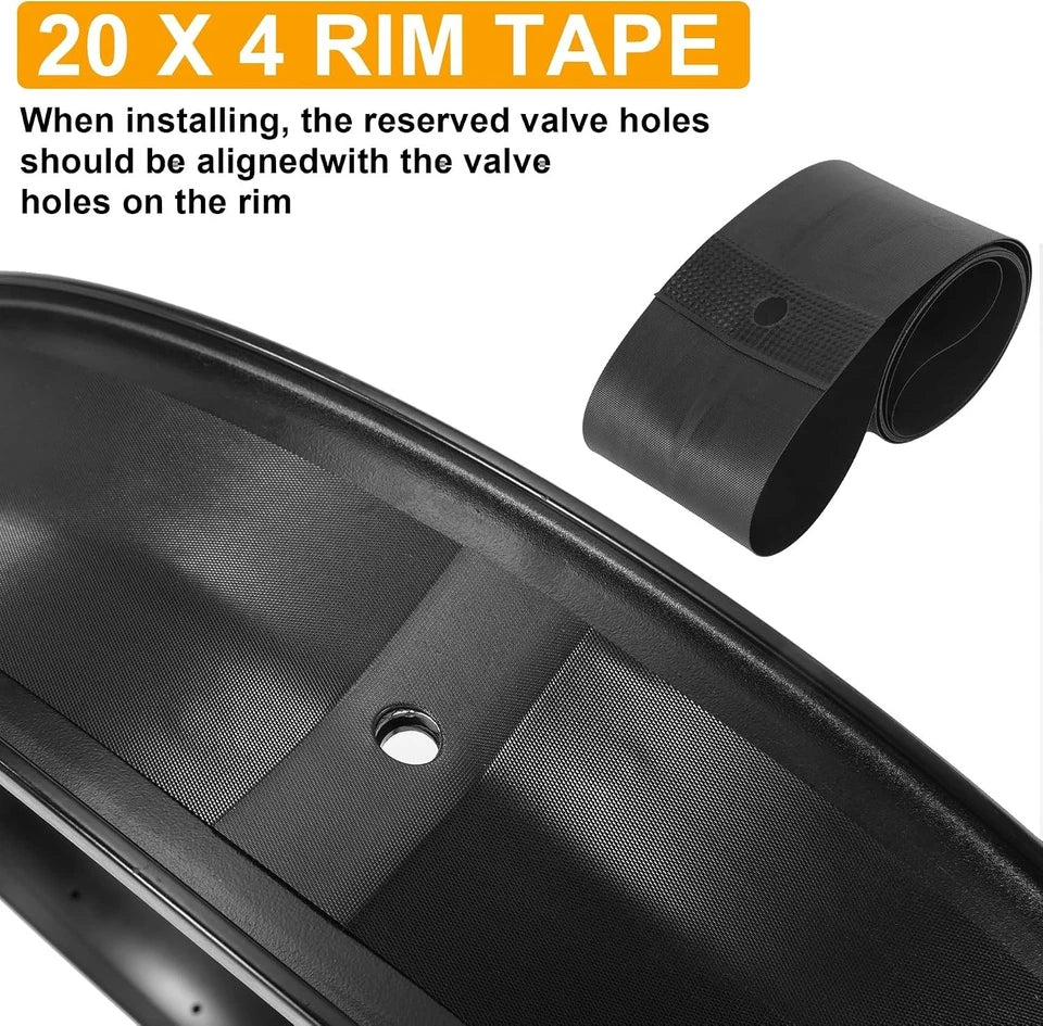98-406 20x4.0 Fat Tire and Tube for E-Bike, MTB 2Pack-Black