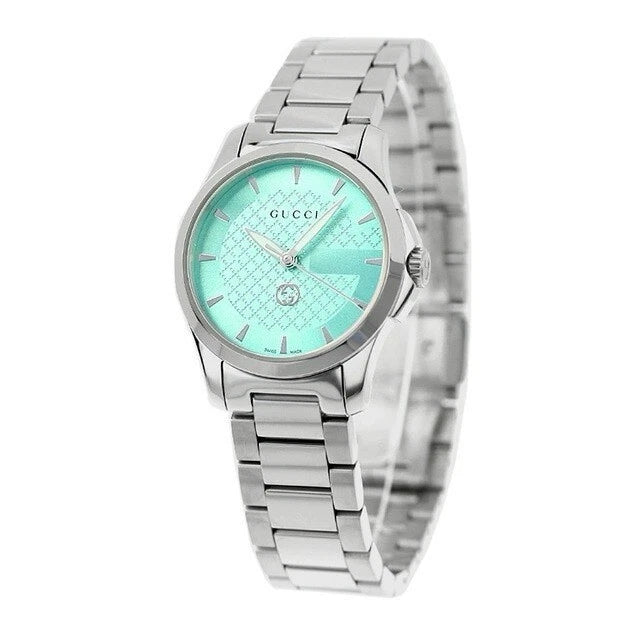 Gucci G-Timeless Quartz Turquoise Dial Stainless Steel Women's Watch YA1265051