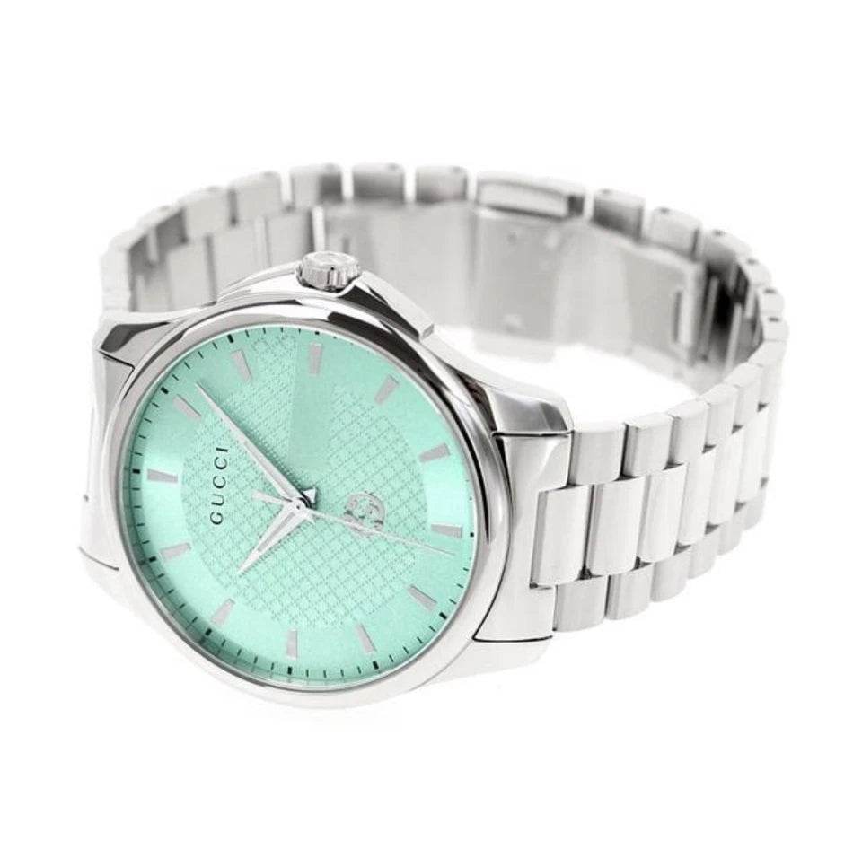 Gucci G-Timeless Quartz Turquoise Dial Stainless Steel Women's Watch YA1265051